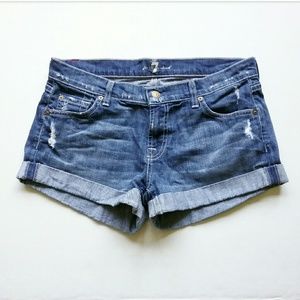 7 For All Mankind Shorts - 7 For All Mankind Distressed Jean Shorts 7 For All Mankind Shorts - 7 For All Mankind Distressed Jean Shorts
